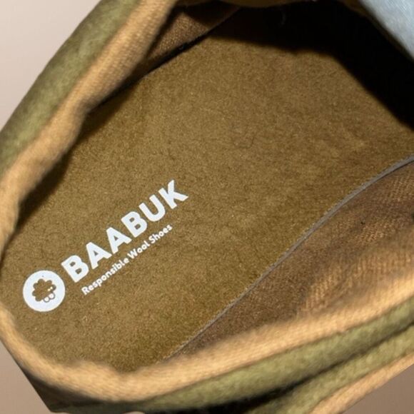 BAABUK Sky Wooler Khaki Brown Nose Wool Sneaker Size EU 45 US 11.5 12 - Picture 6 of 9